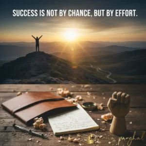 Success is not by chance but by effort.